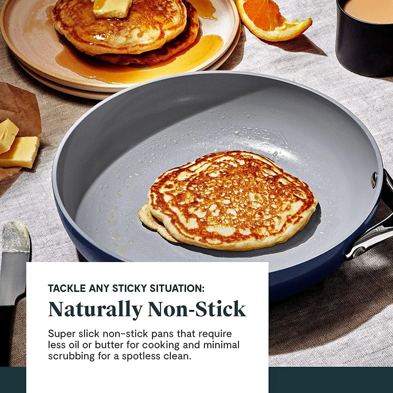 Caraway Nonstick Ceramic Cookware Set (12 Piece) Pots Pans Lids and Kitchen Storage Non Toxic PTFE & PFOA Free Oven Safe & Compatible