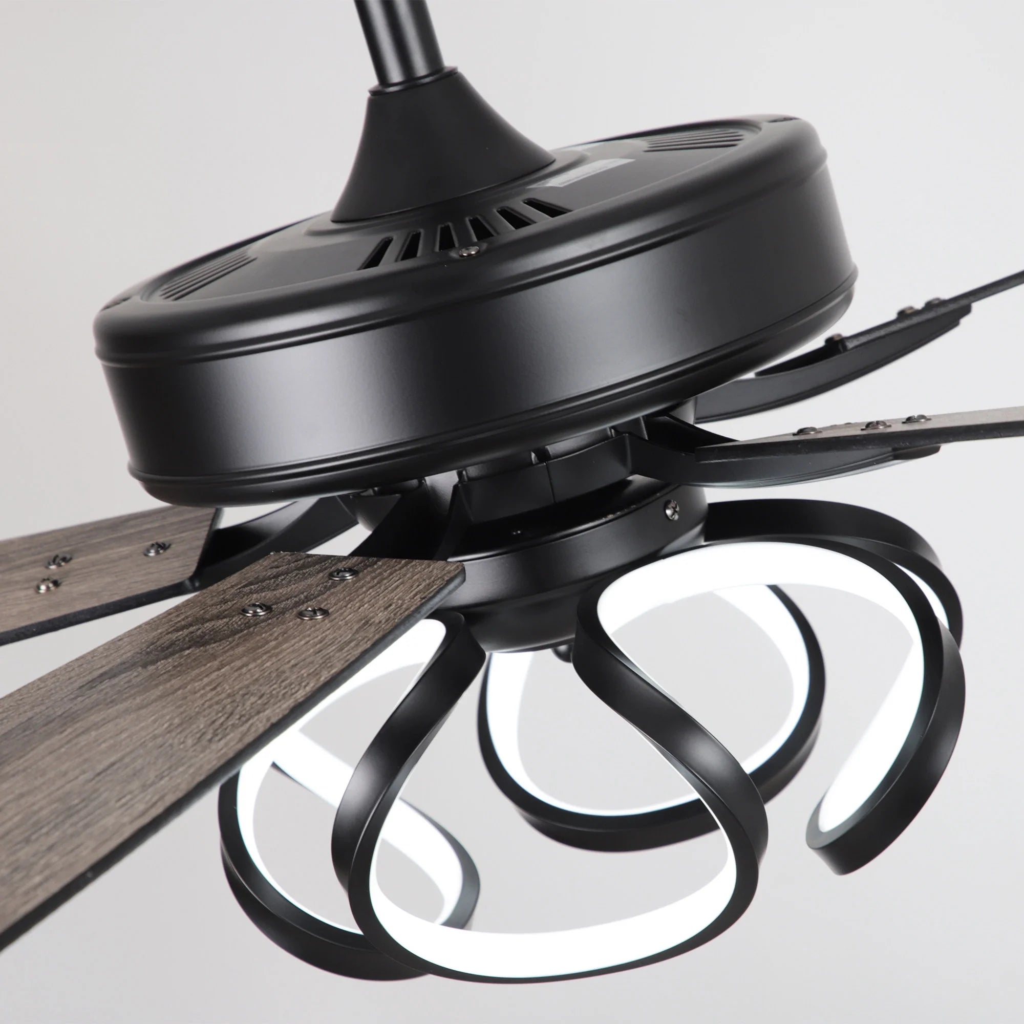 Parrot Uncle 52 Inch Contemporary Chrome Ceiling Fan with Integrated LED Lights and Remote Control