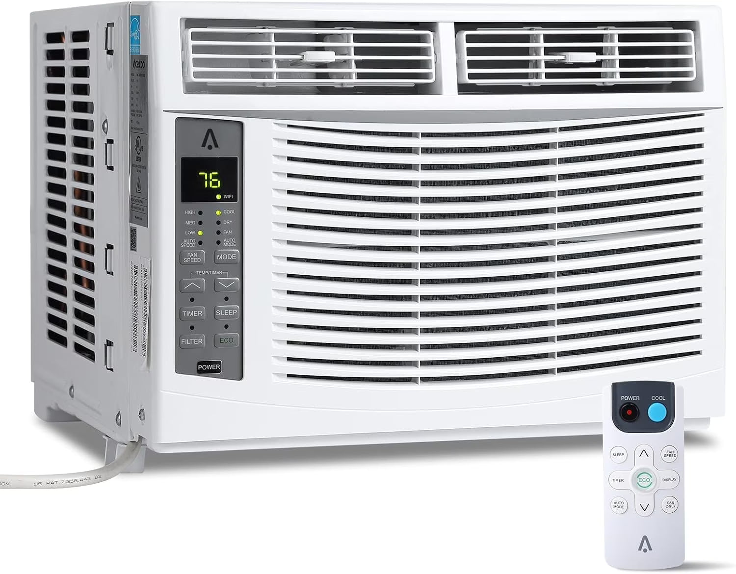 GAOMON Smart 6000 BTU Window Air Conditioner WiFi Enabled AC with Remote & App Control, Timer, Sleep Mode, Easy Install Kit, Cools Rooms up to 350