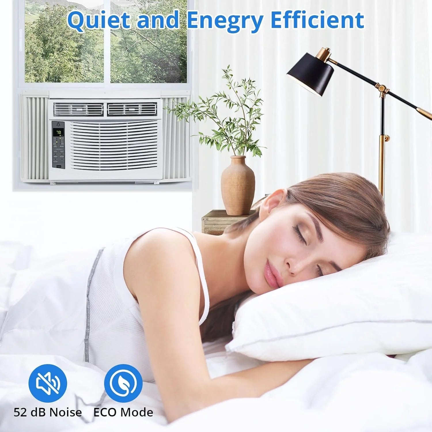 GAOMON Smart 6000 BTU Window Air Conditioner WiFi Enabled AC with Remote & App Control, Timer, Sleep Mode, Easy Install Kit, Cools Rooms up to 350