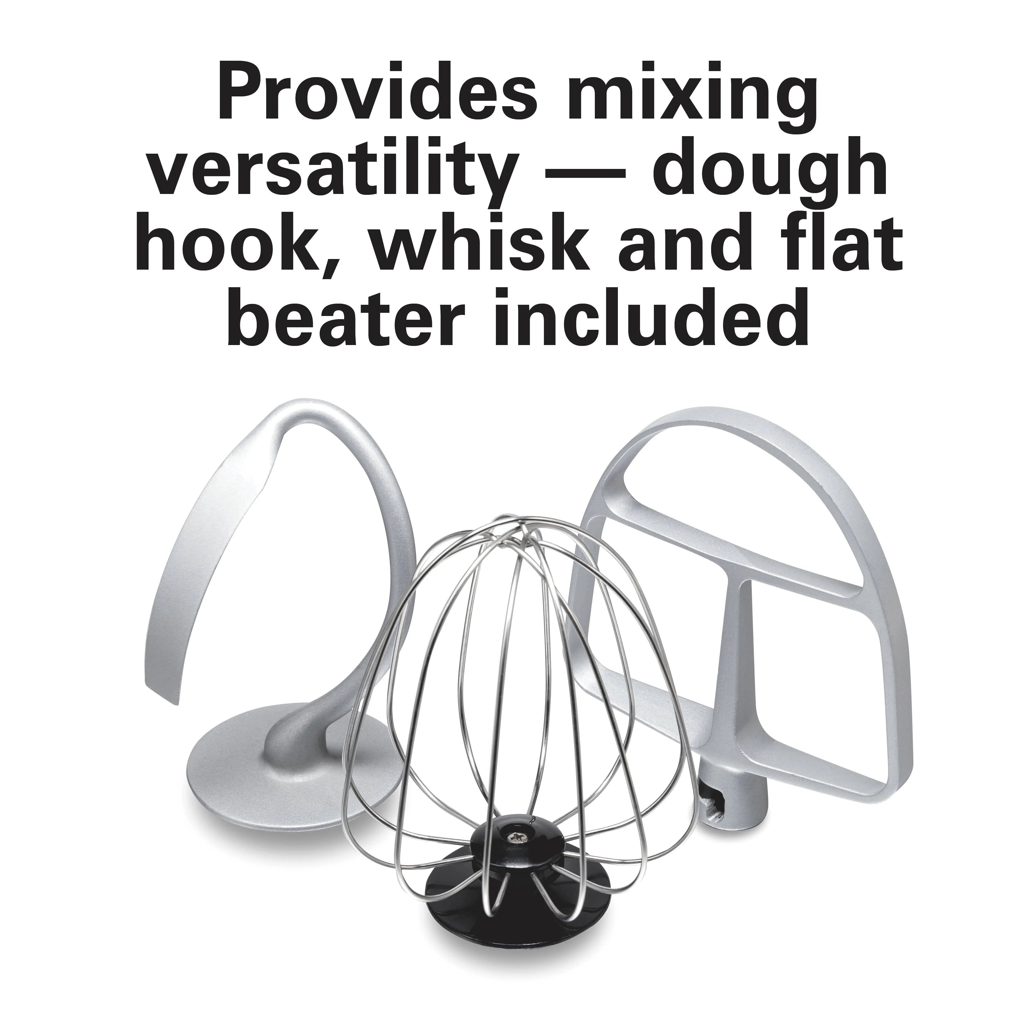 Hamilton Beach 4 Quart Stand Mixer for Kitchen, 7 Speeds, Tilt Head, Dough Hook, Whisk & Flat Beater, White