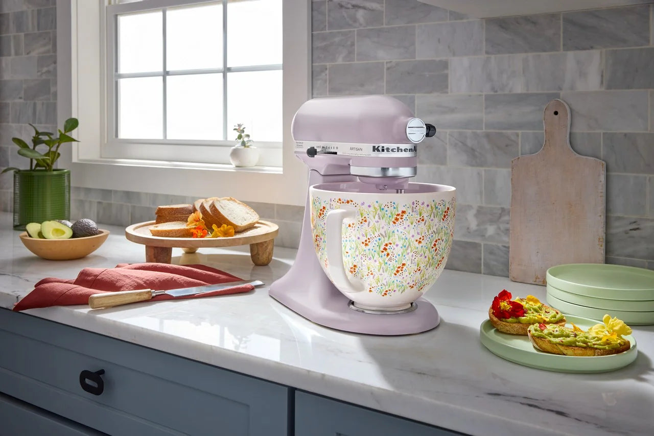 Kitchenaid Artisan Series 5 Quart Tilt Head Stand Mixer, Wildflower, KSM156CXWF