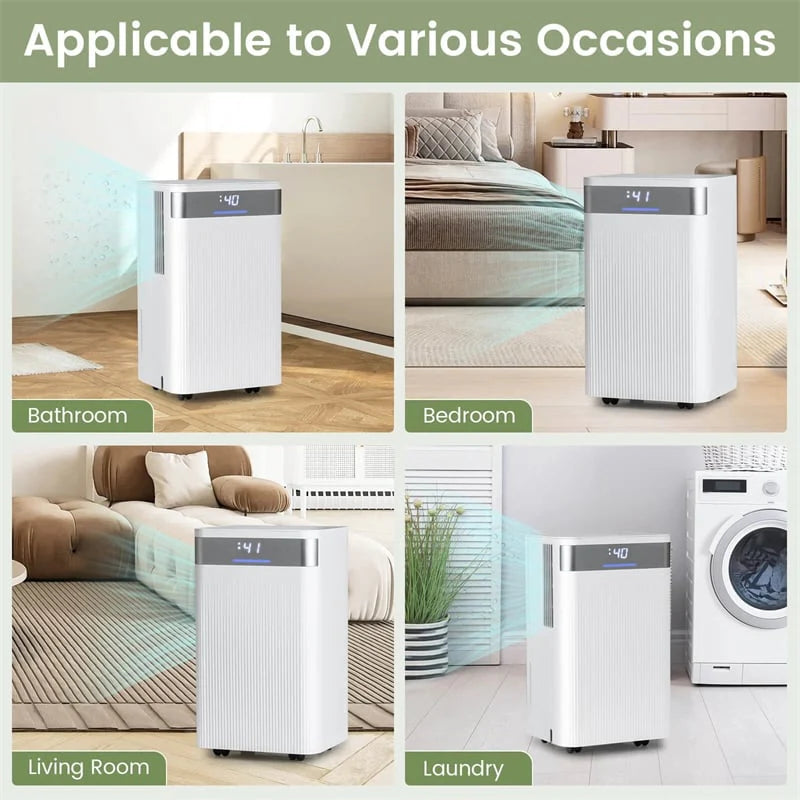 32 Pints 2000 sq ft Basement Dehumidifier with Drain Hose, 24H Timer & 3 Color Indicator, Quiet Portable Dehumidifier for Home, Bedroom, Bathroom