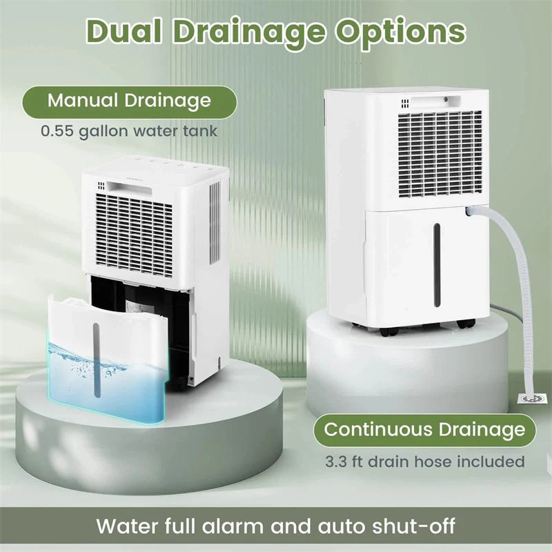 32 Pints 2000 sq ft Basement Dehumidifier with Drain Hose, 24H Timer & 3 Color Indicator, Quiet Portable Dehumidifier for Home, Bedroom, Bathroom
