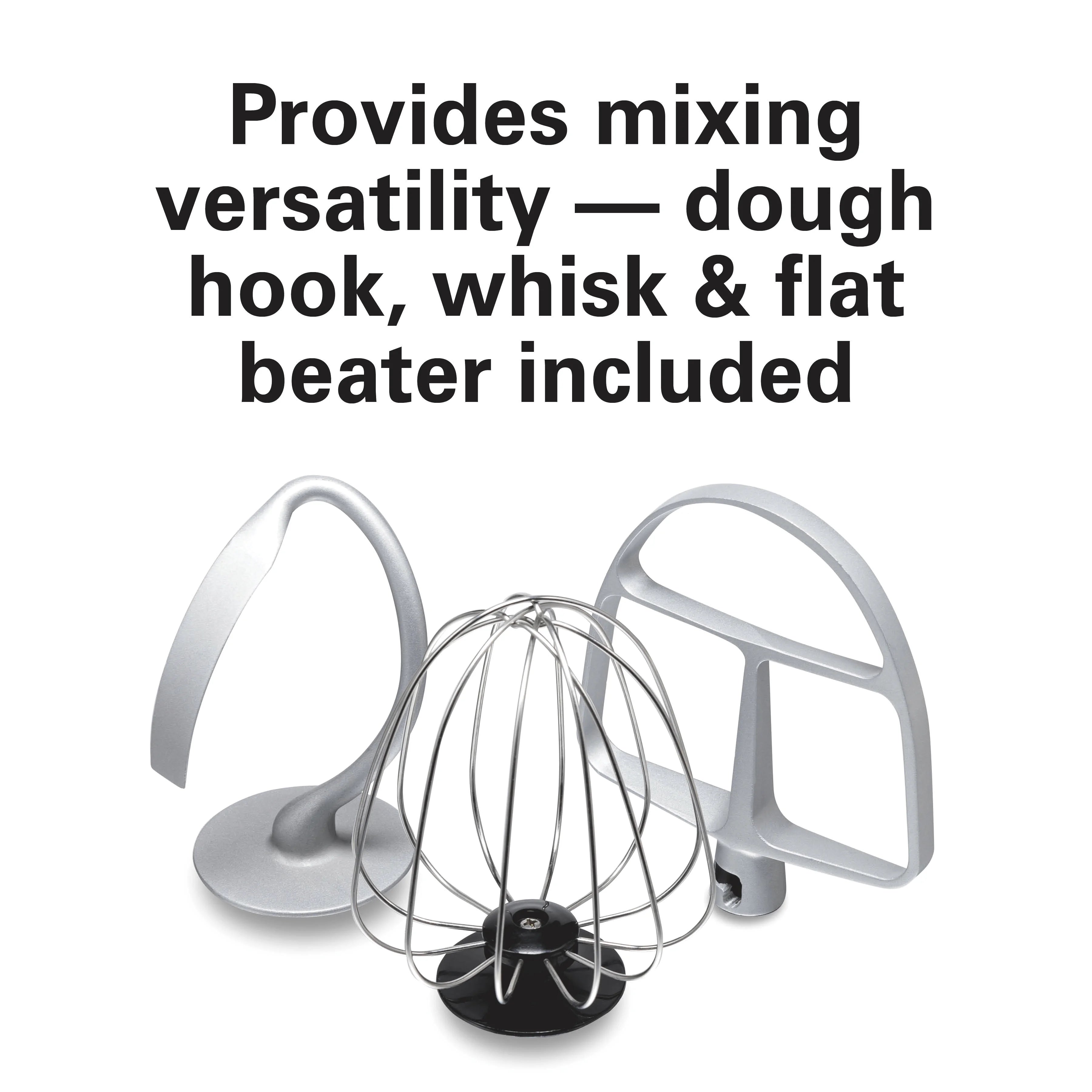 Hamilton Beach 4 Quart Stand Mixer for Kitchen, 7 Speeds, Tilt Head, Dough Hook, Whisk & Flat Beater, White